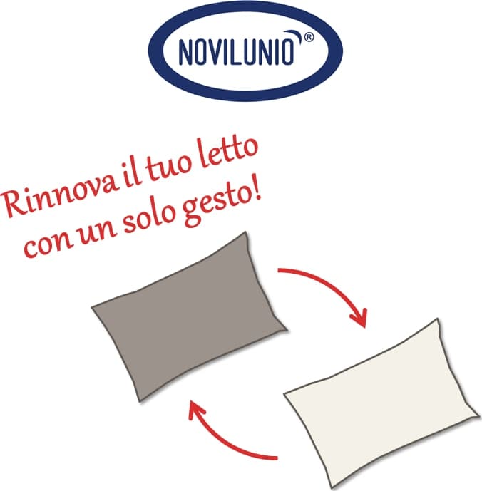 Completo letto lenzuola bicolor in 100% cotone made in Italy NATURALE/OCRA in Set di lenzuola e federe Vanita di raso - Sesto San Giovanni, commercioVirtuoso.it