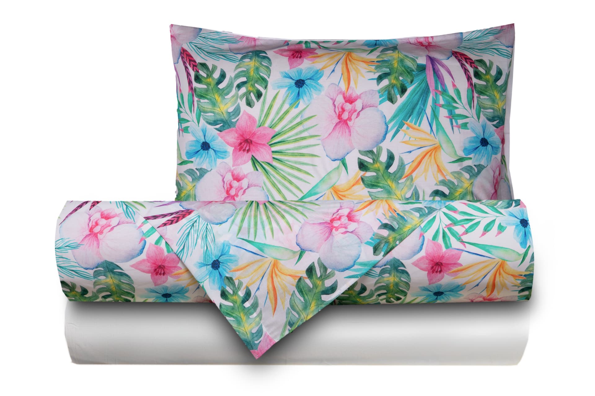 Completo letto lenzuola federe stampa digitale 100% cotone, made in italy MELANIA - 7