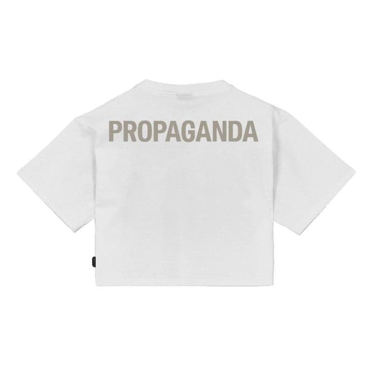 T-Shirt Propaganda Logo Cropped White - 2