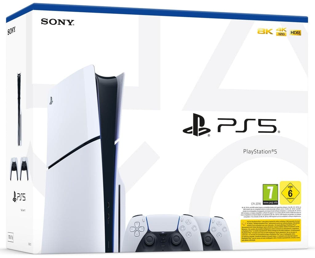 Console Playstation 5 PS5 Slim 1Tb Con Lettore Disc Version EU + 2 Dualsense - 4