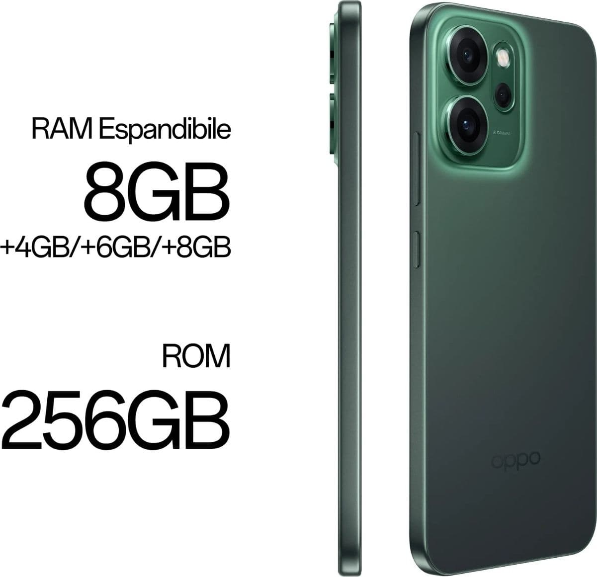 OPPO Reno 14F 8+256GB 6.57" 5G Luminous Green TIM - 6