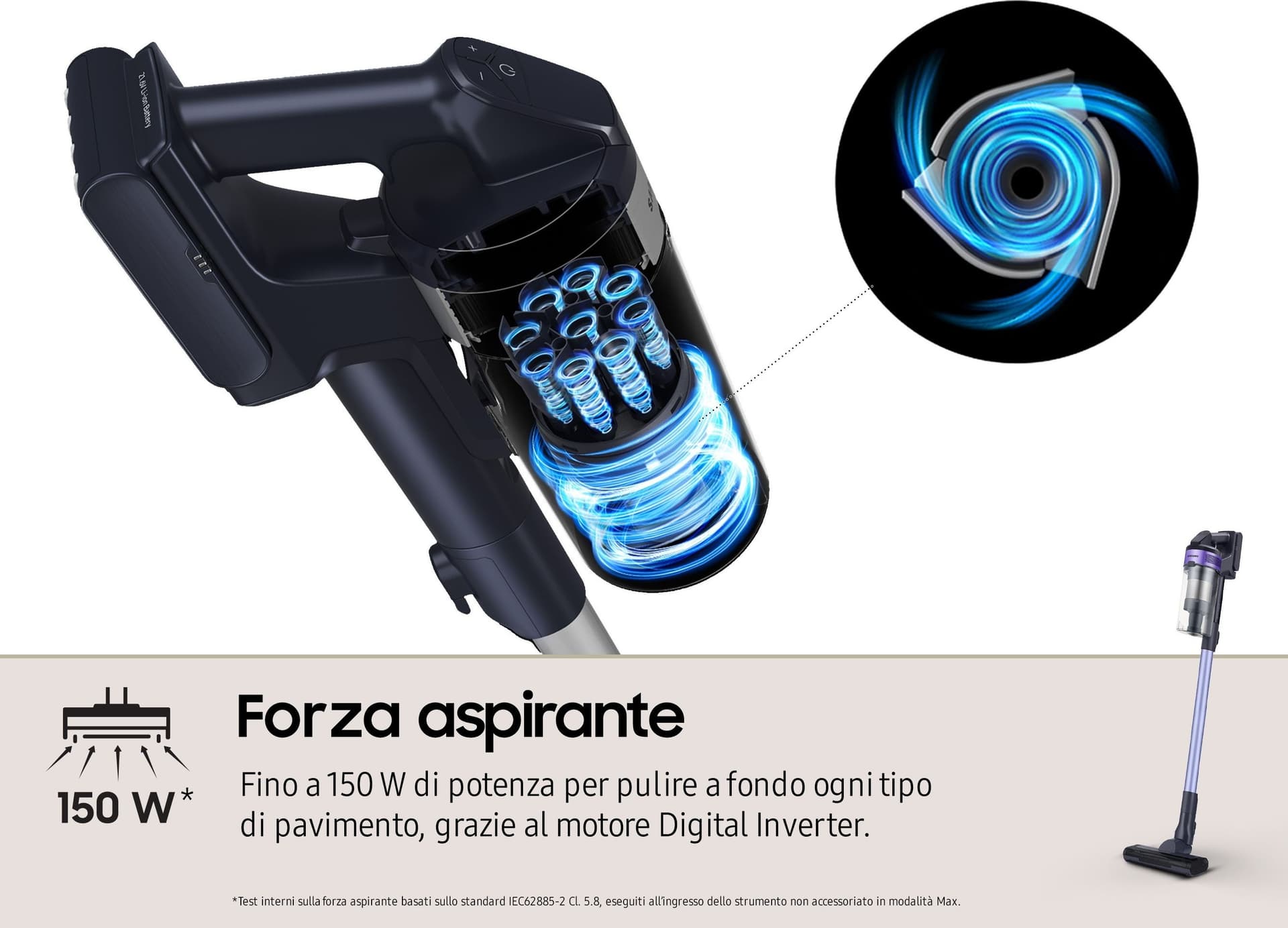 Samsung Aspirapolvere Ciclonico Senza Filo VS15A6031R4 150w Violet - 6