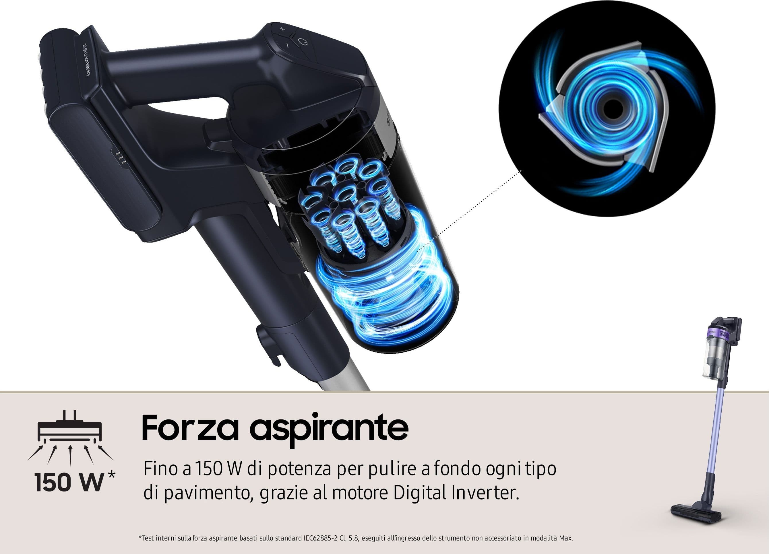 Samsung Aspirapolvere Ciclonico Senza Filo VS15A6031R4 150w Violet - 6