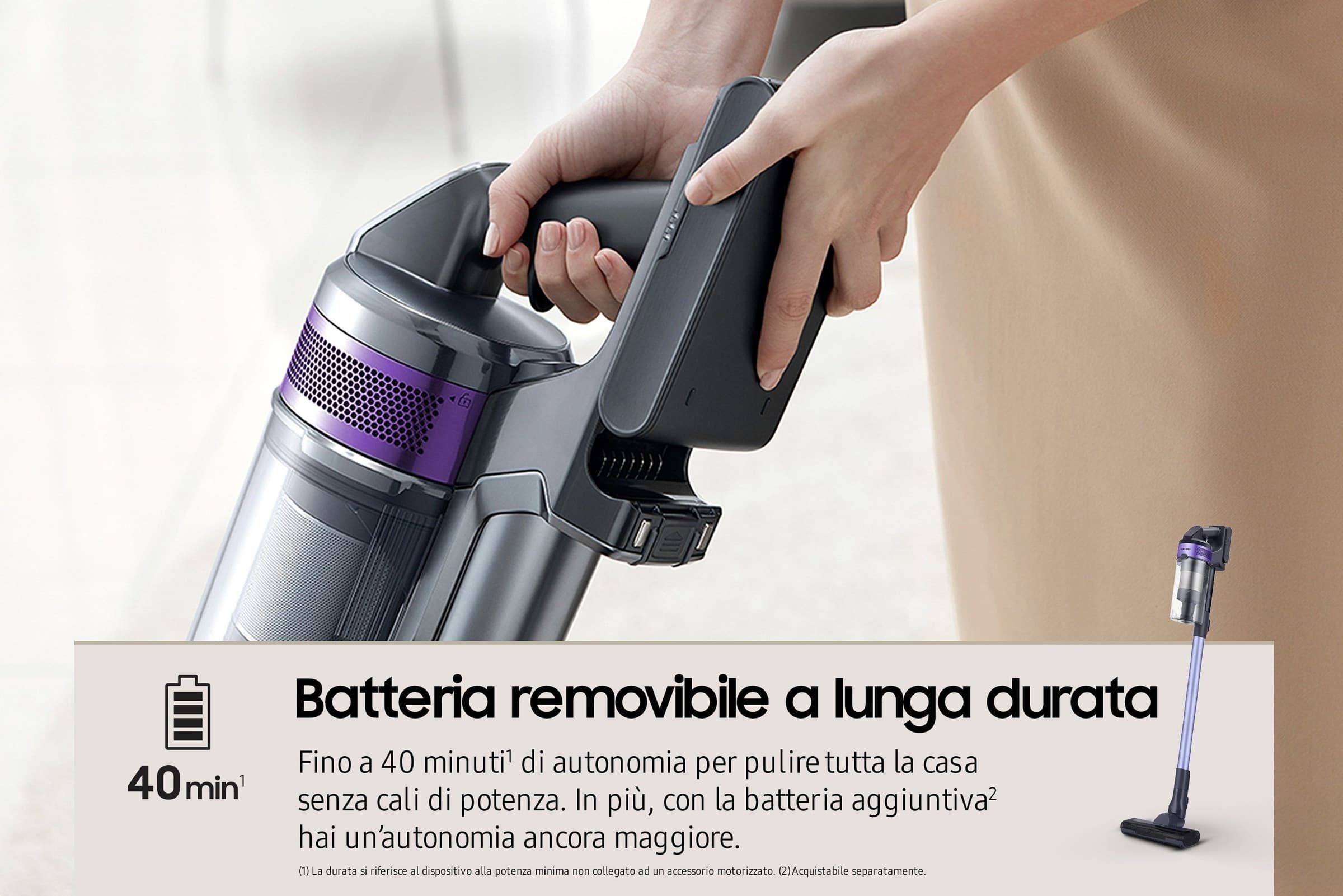 Samsung Aspirapolvere Ciclonico Senza Filo VS15A6031R4 150w Violet - 8