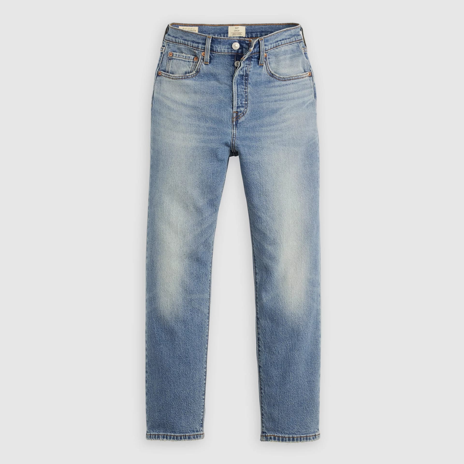 Levi's 501 Crop Lightweight jeans donna Roaming On Two denim chiaro vita alta straight jeans donna in Jeans Broadway Red - Barletta, commercioVirtuoso.it