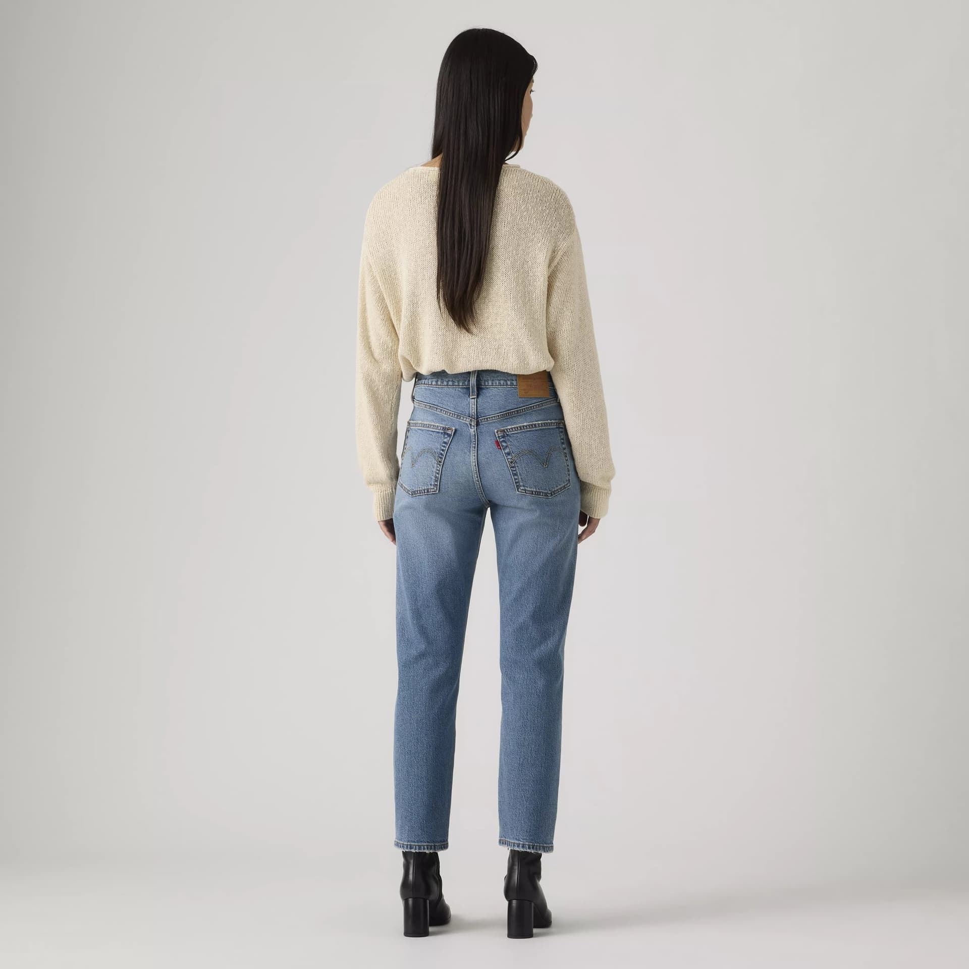Levi's 501 Crop Lightweight jeans donna Roaming On Two denim chiaro vita alta straight jeans donna - 5