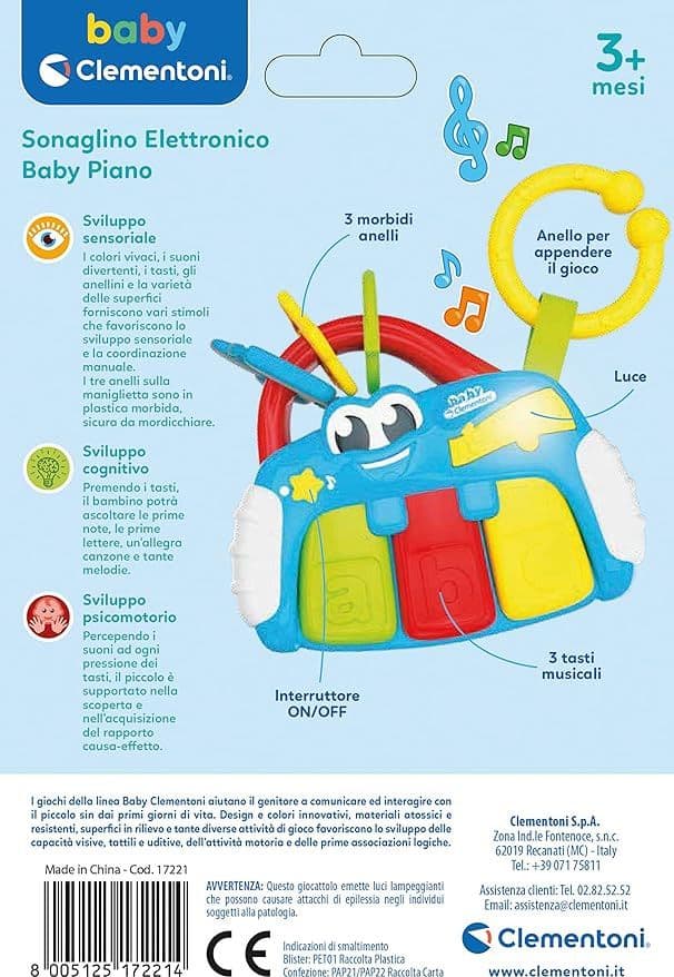 Baby Clementoni - Sonaglino Elettronico Baby Piano 17221 - 4