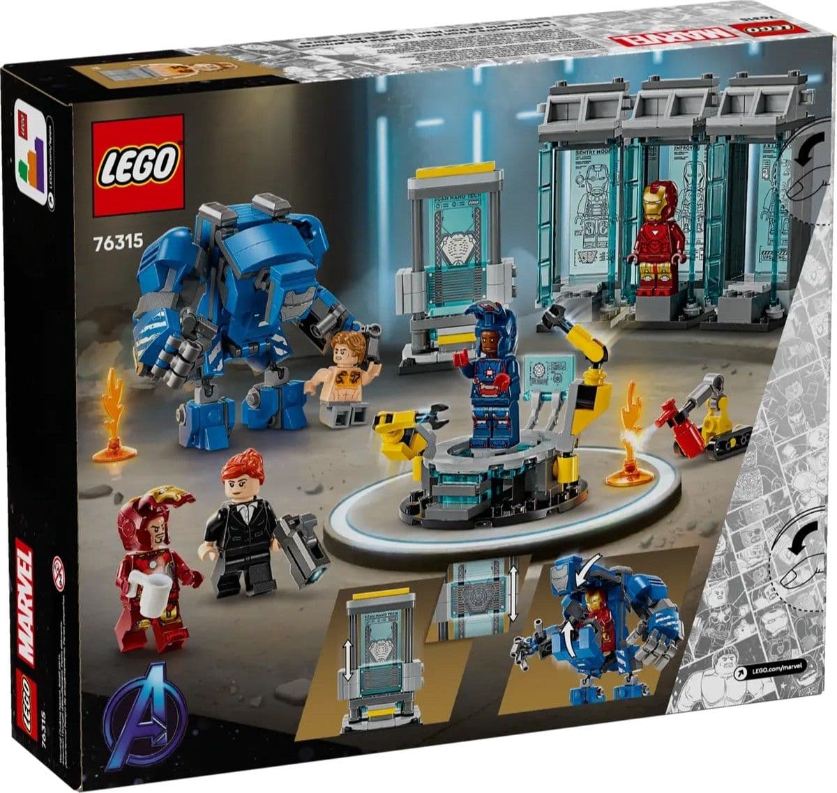 Lego Marvel - Laboratorio di Iron Man: Sala delle Armature 76315 - 5