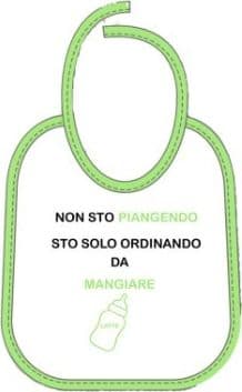 Mella Kids - Bavaglino con frase 100% Cotone - 34