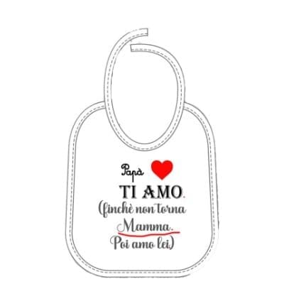 Mella Kids - Bavaglino con frase 100% Cotone - 36