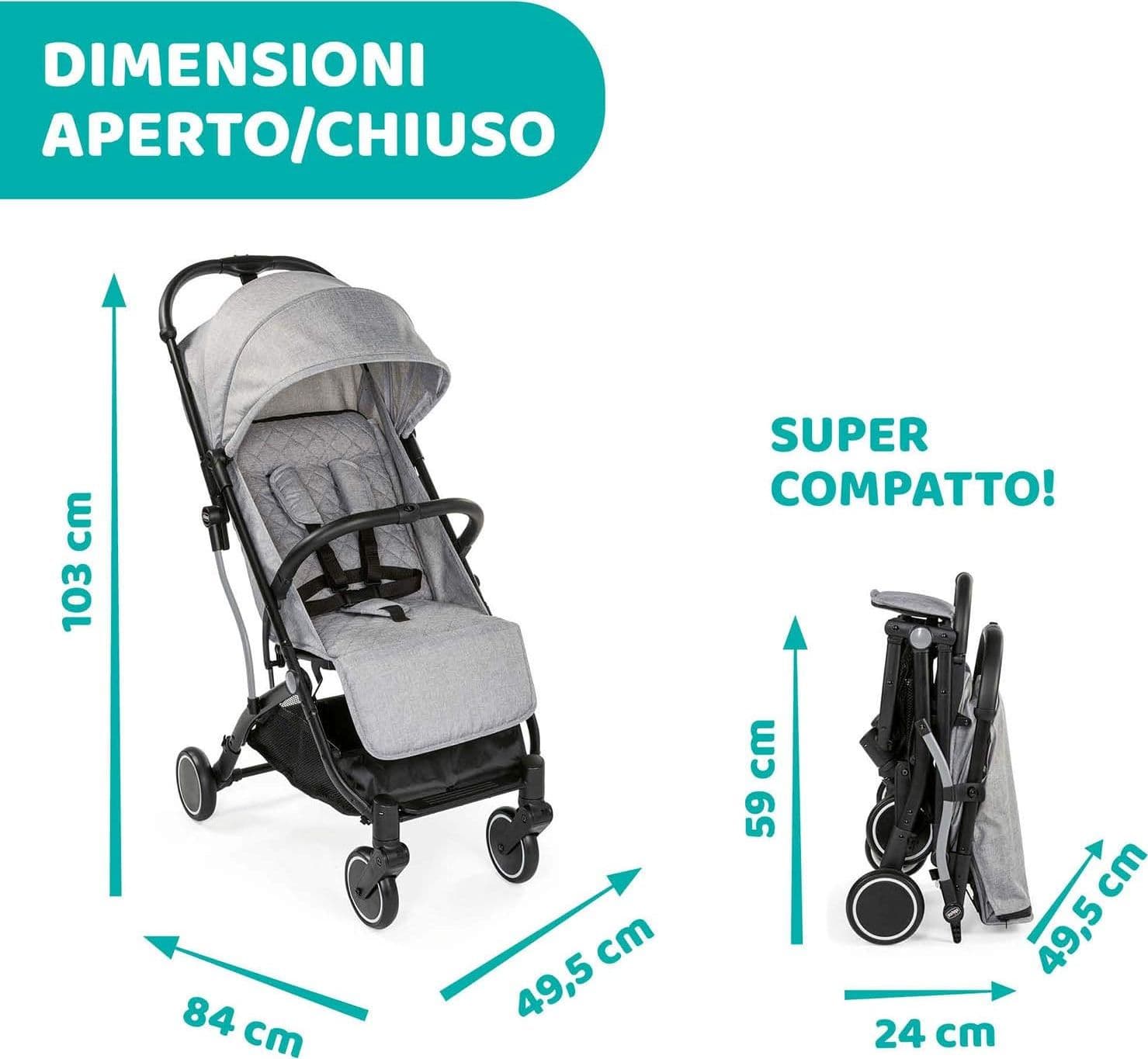 Chicco - Passeggino Leggero Trolley Me 0 - 15 kg - 15