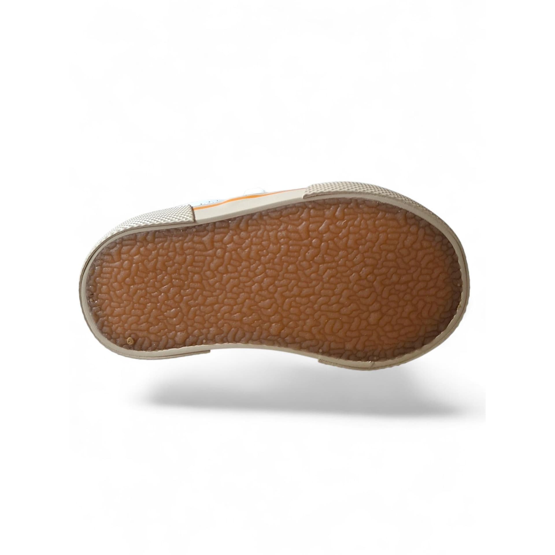 Victoria Tribu Sneakers Bambino Bianco Pelle – Blue Arancione con Doppio Velcro | Taglie 22-30 - 5
