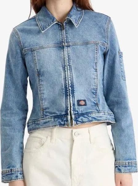 Dickies Giacca Denim Slim Jkt Rinsed Faded Blue in Giacche Glad Store - Genova, commercioVirtuoso.it
