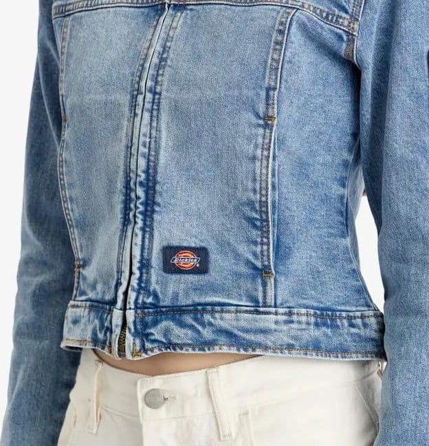 Dickies Giacca Denim Slim Jkt Rinsed Faded Blue - 3
