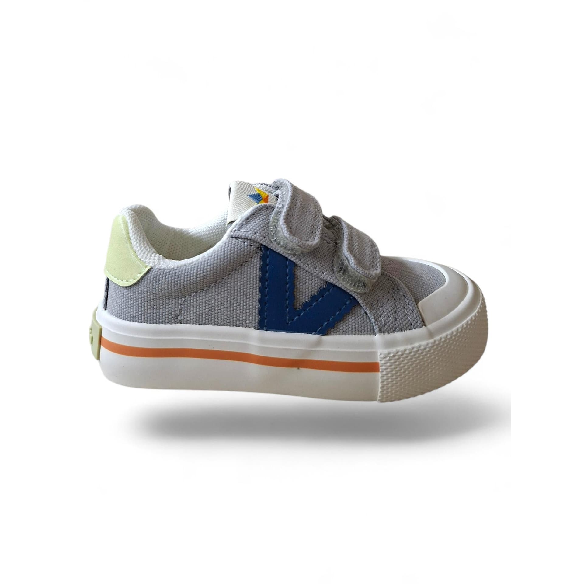 Victoria Tribu Sneakers Bambino Grigio Blue Giallo – Tela con Doppio Velcro e Punta Rinforzata | Taglie 22-30 - 6