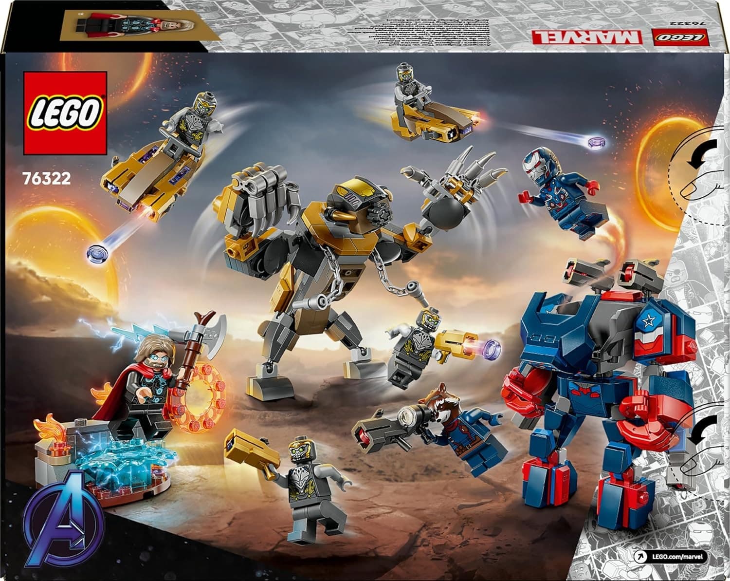 Lego Marvel - Endgame Thor Contro Chitauri Avengers 76322 - 6