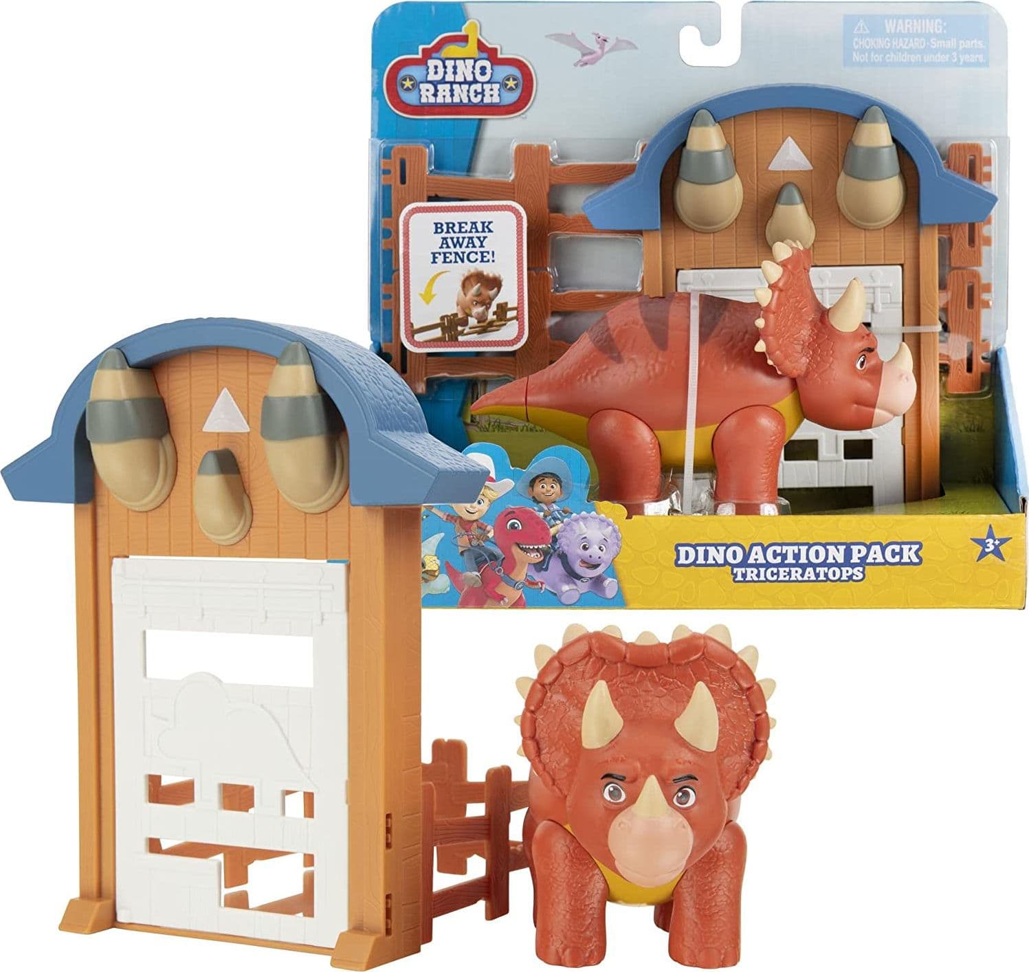 Dino Ranch Triceratops Playset Action - 5