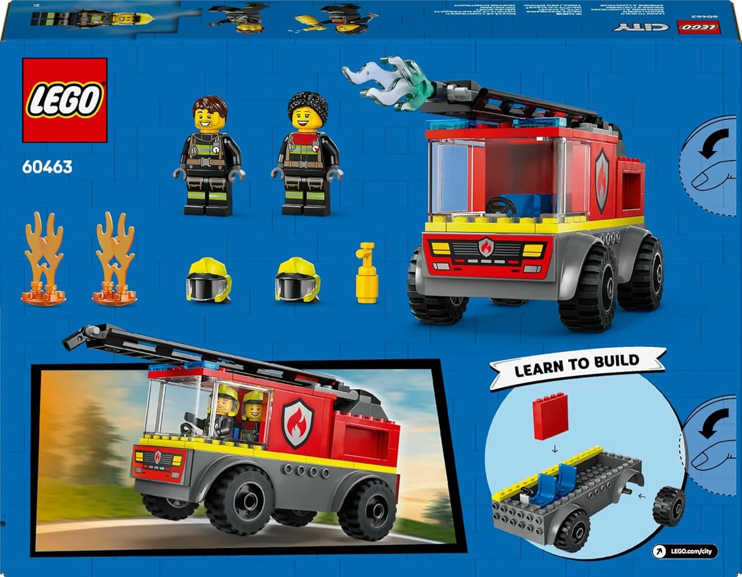 Lego City - Autopompa dei Pompieri con Scala 60463 - 6