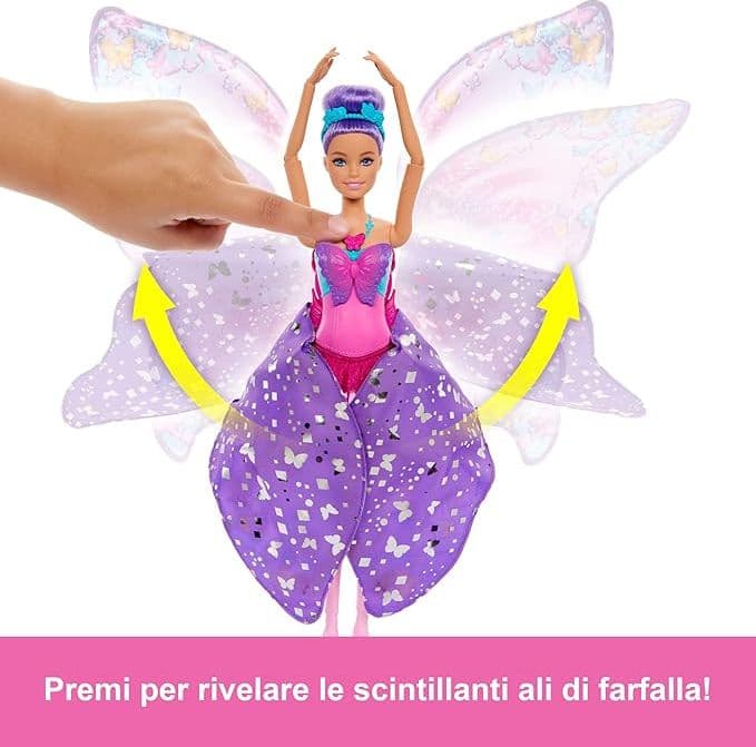 Barbie - Ballerina Ali Scintillanti HXJ10 in Teste da truccare e pettinare Centro Bimbo - Siderno, commercioVirtuoso.it