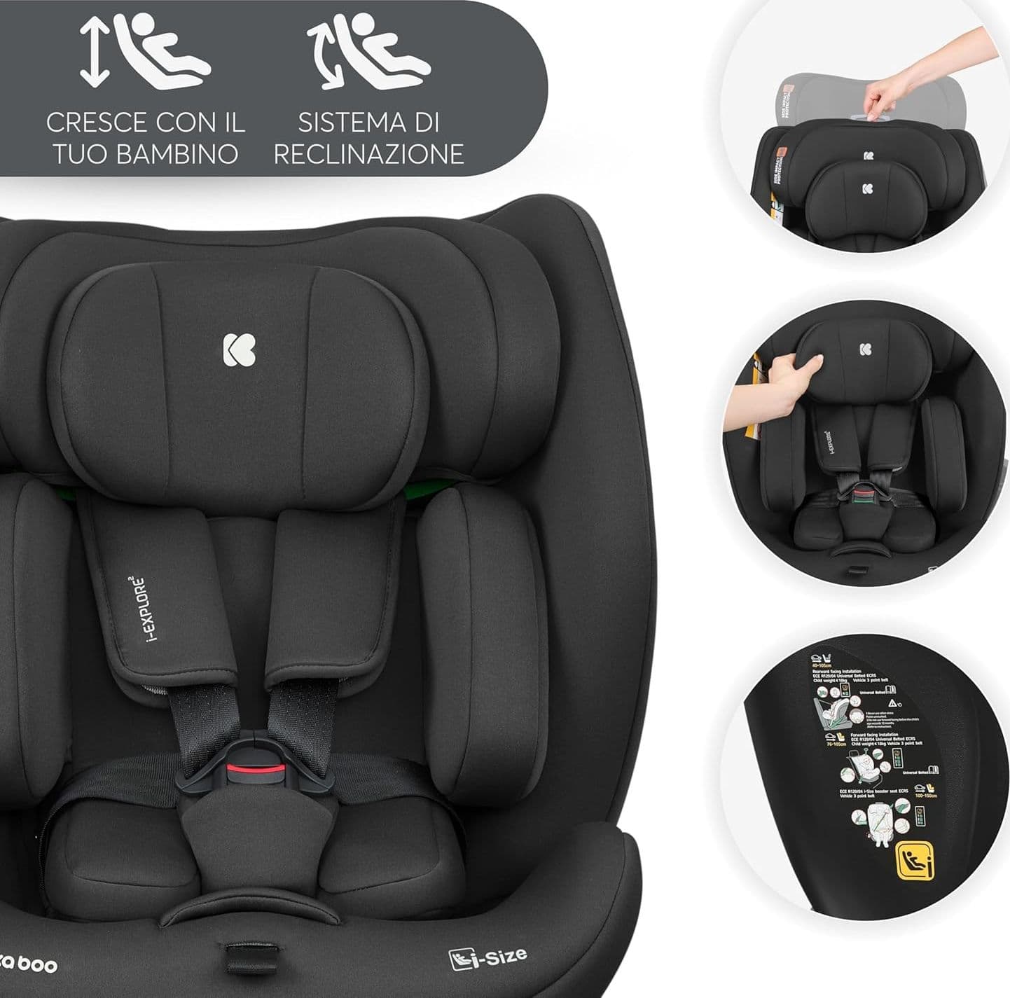 KikkaBoo - Seggiolino auto i-Explore i-SIZE (40-150 cm) - 10