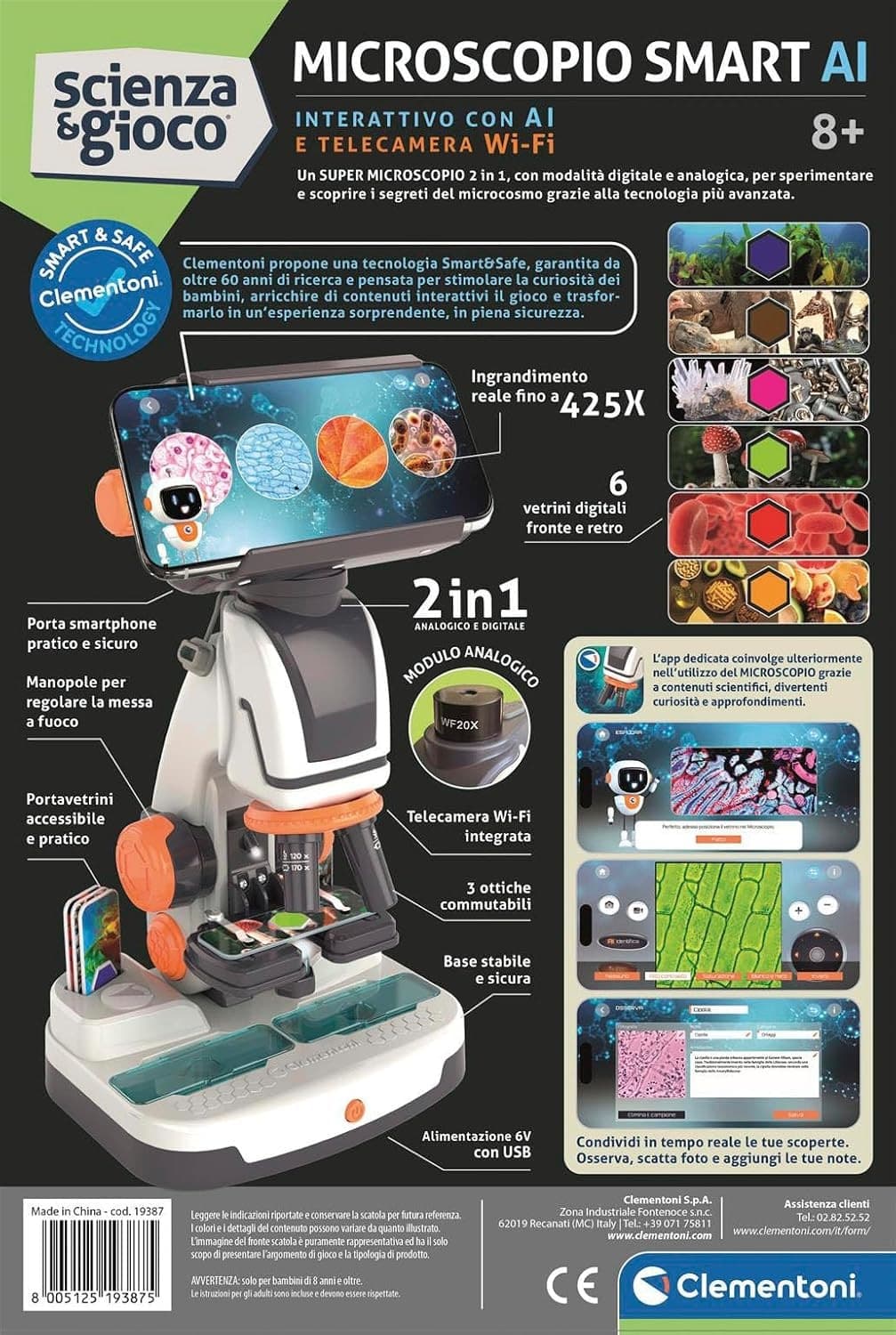 Clementoni - Scienza e Gioco Microscopio smart AI 19387 - 8