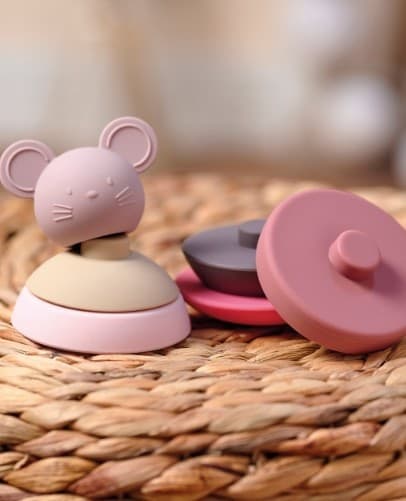 Nattou - Topolino Impilabile Rosa - 2