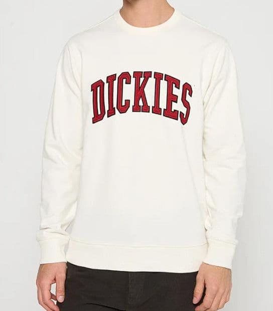 Dickies Felpa Atkin Sweat White in Felpe senza cappuccio Glad Store - Genova, commercioVirtuoso.it