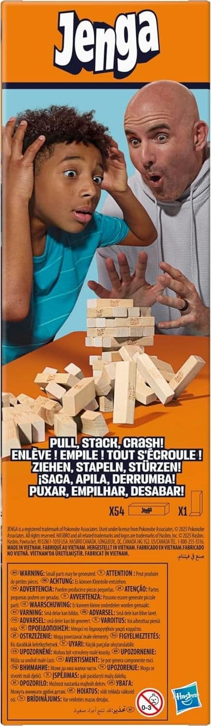 Hasbro - Jenga Refresh Gioco da tavola con Dado Digitale - 7