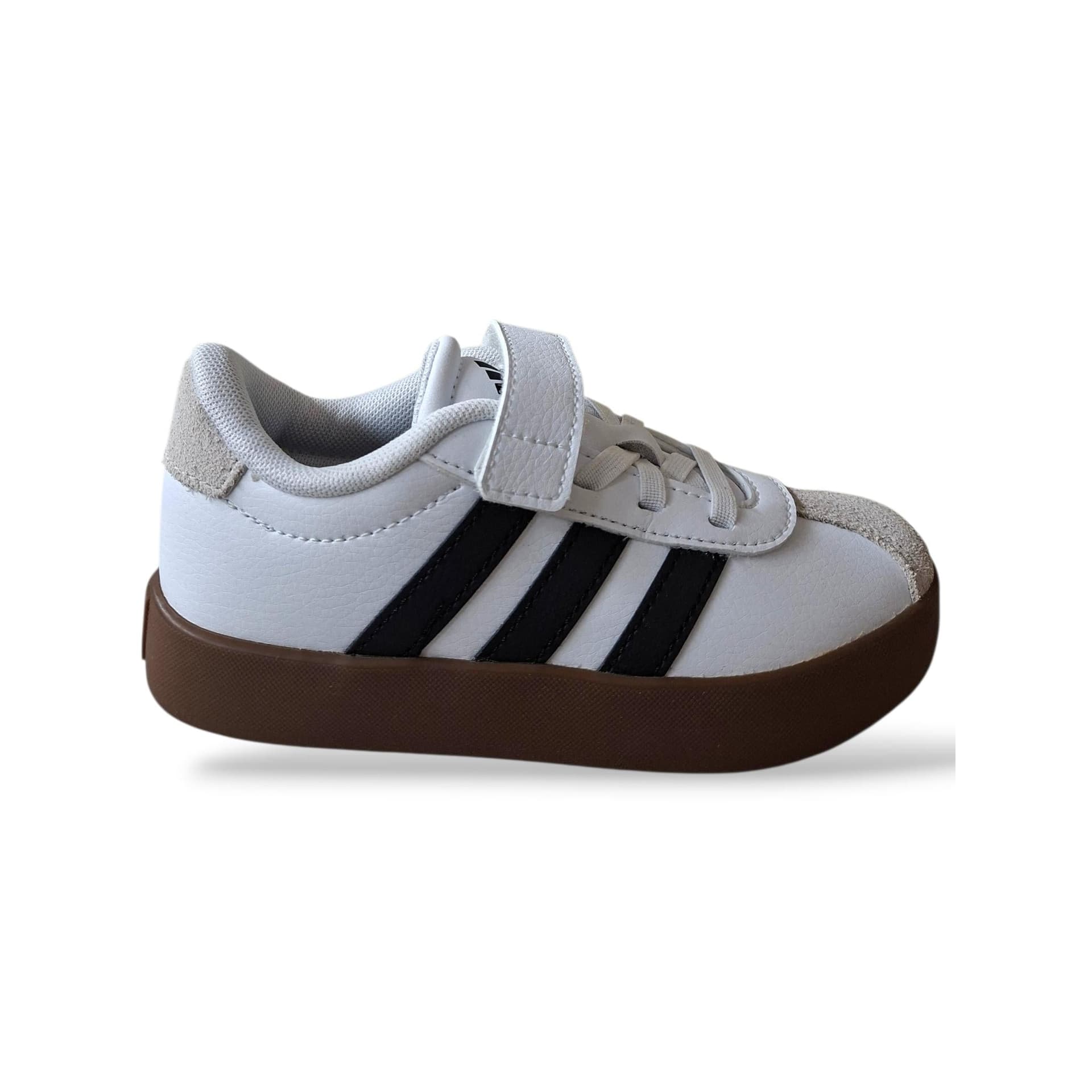 Sneakers bambino Adidas Grand Court bianco nero sportive - 6