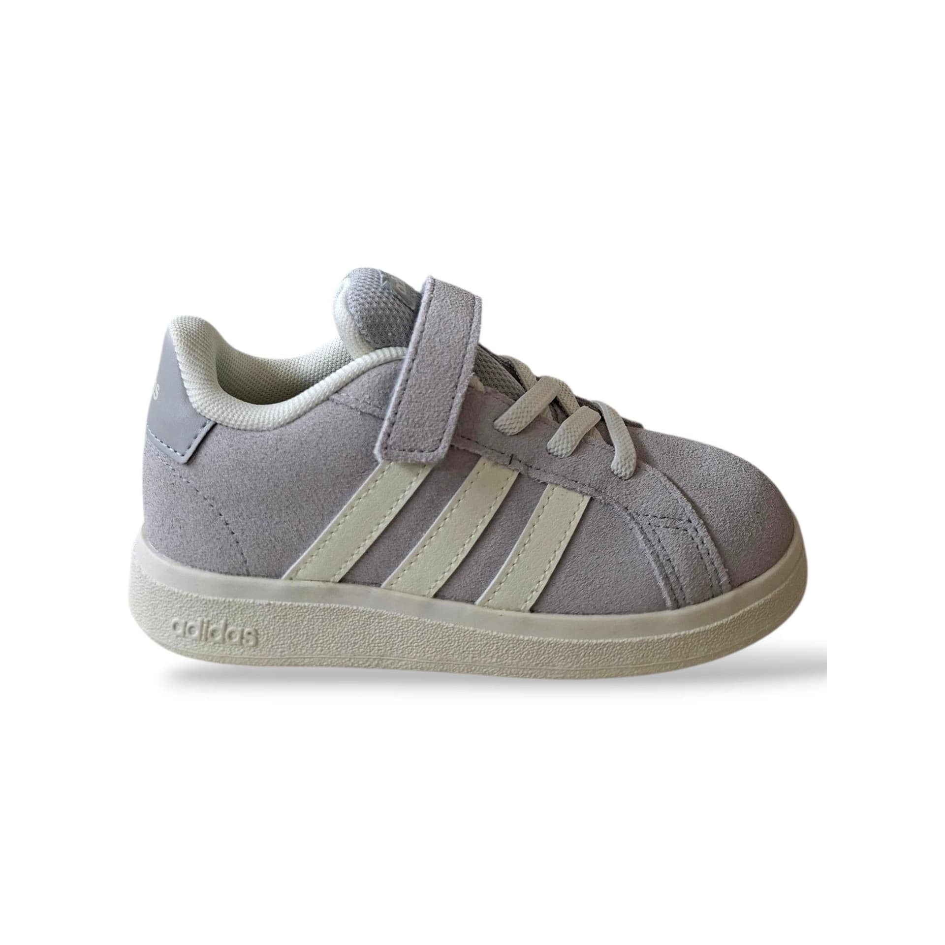 Sneakers bambino Adidas Grand Court grigio bianco sportive - 6
