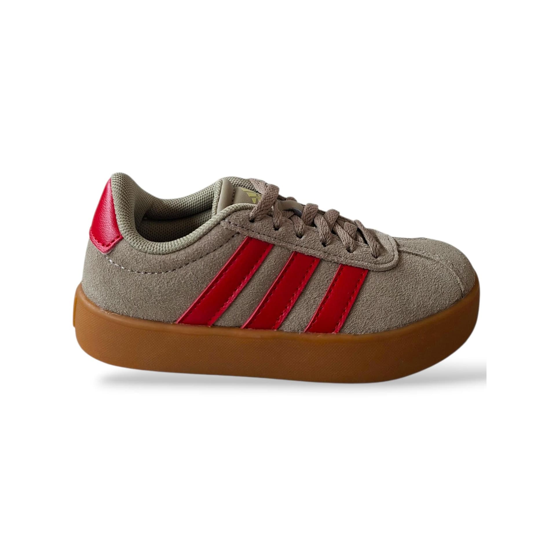 Sneakers bambino Adidas Grand Court grigio rosso sportive - 6