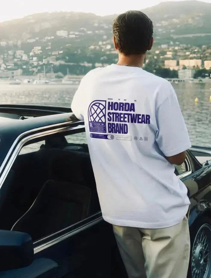 Essential T-Shirt Bianca 100% Cotone Made in Italy | Horda Brand - 4