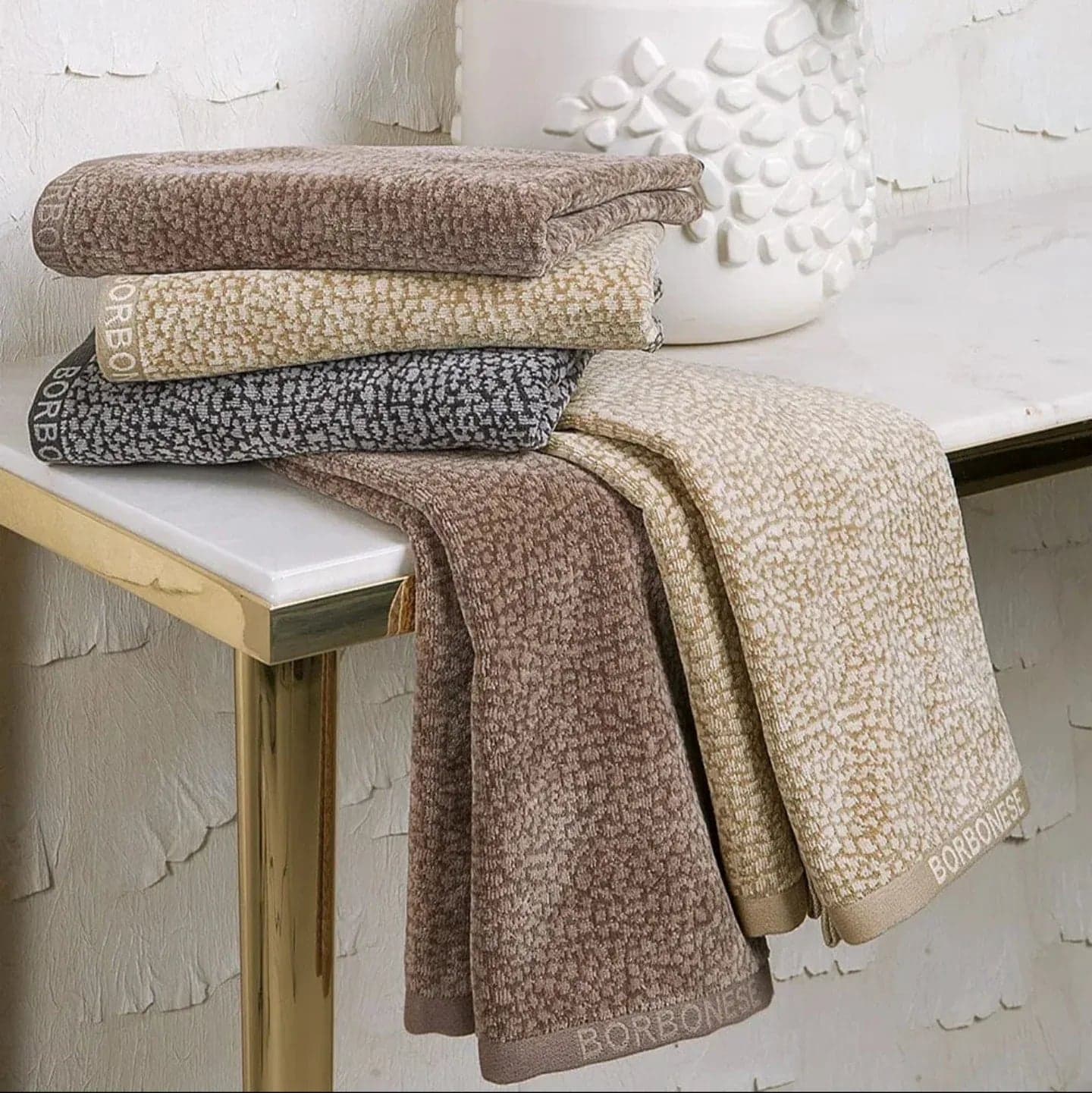 Set Asciugamani Borbonese Twist Op  Spugna di Cotone - 2