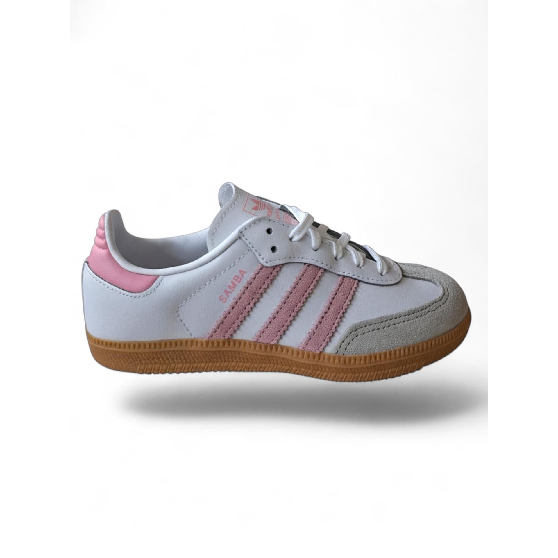 Adidas Samba OG C Bambina Bianco Rosa Grigio | Sneakers Iconiche Primavera Estate - 8