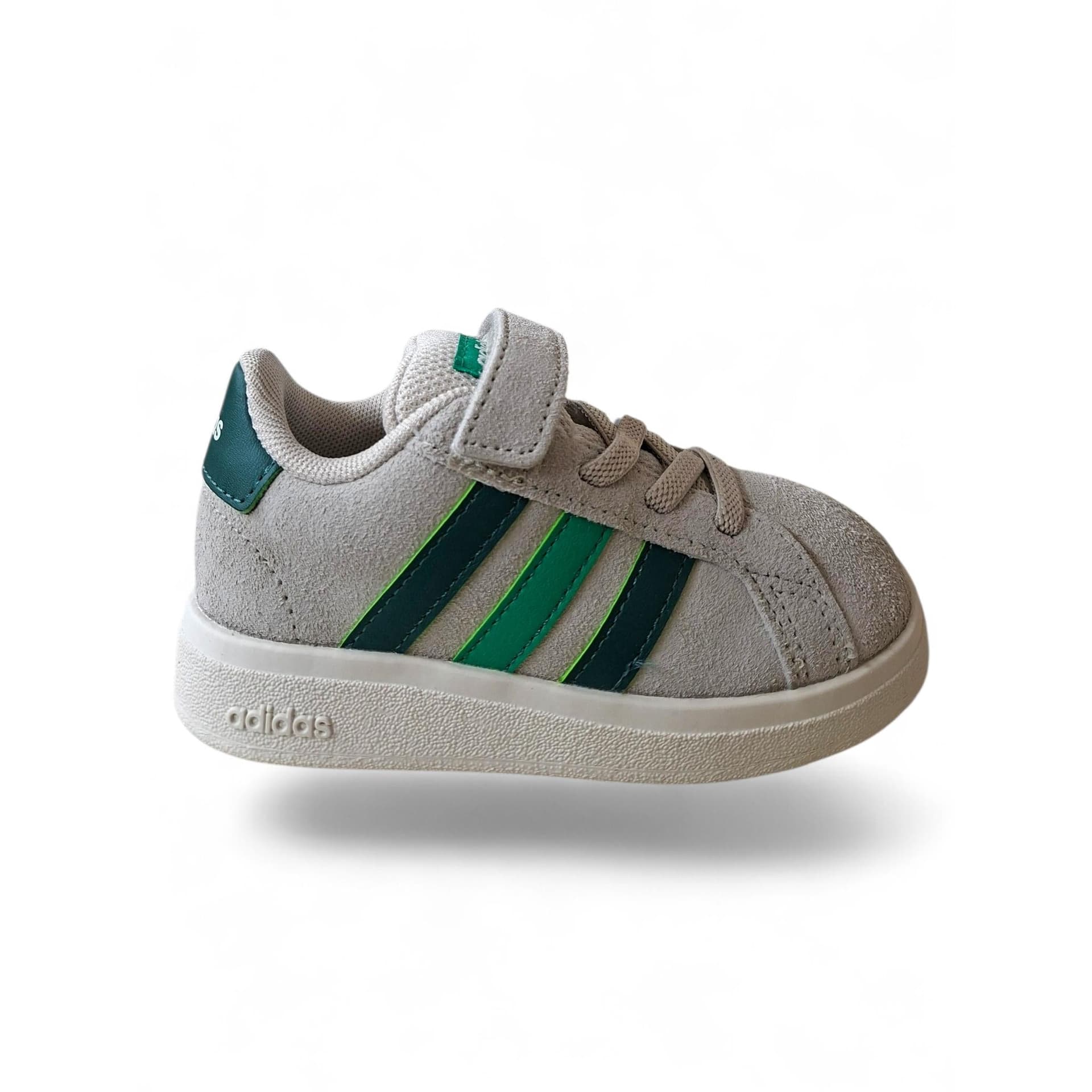 Sneakers bambino Adidas Grand Court grigio verdone sportive - 11