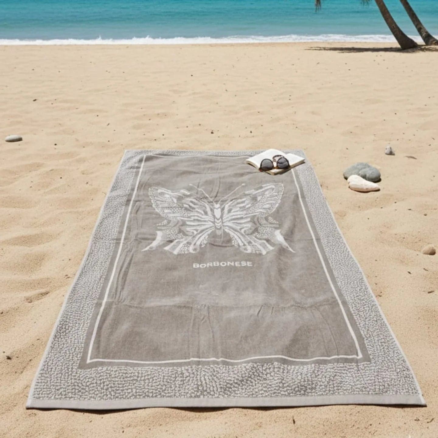 Telo mare Borbonese Butterfly  Spugna di Cotone - 3