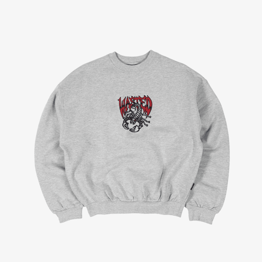Felpa Wasted Paris Bane crewneck Grey - 5
