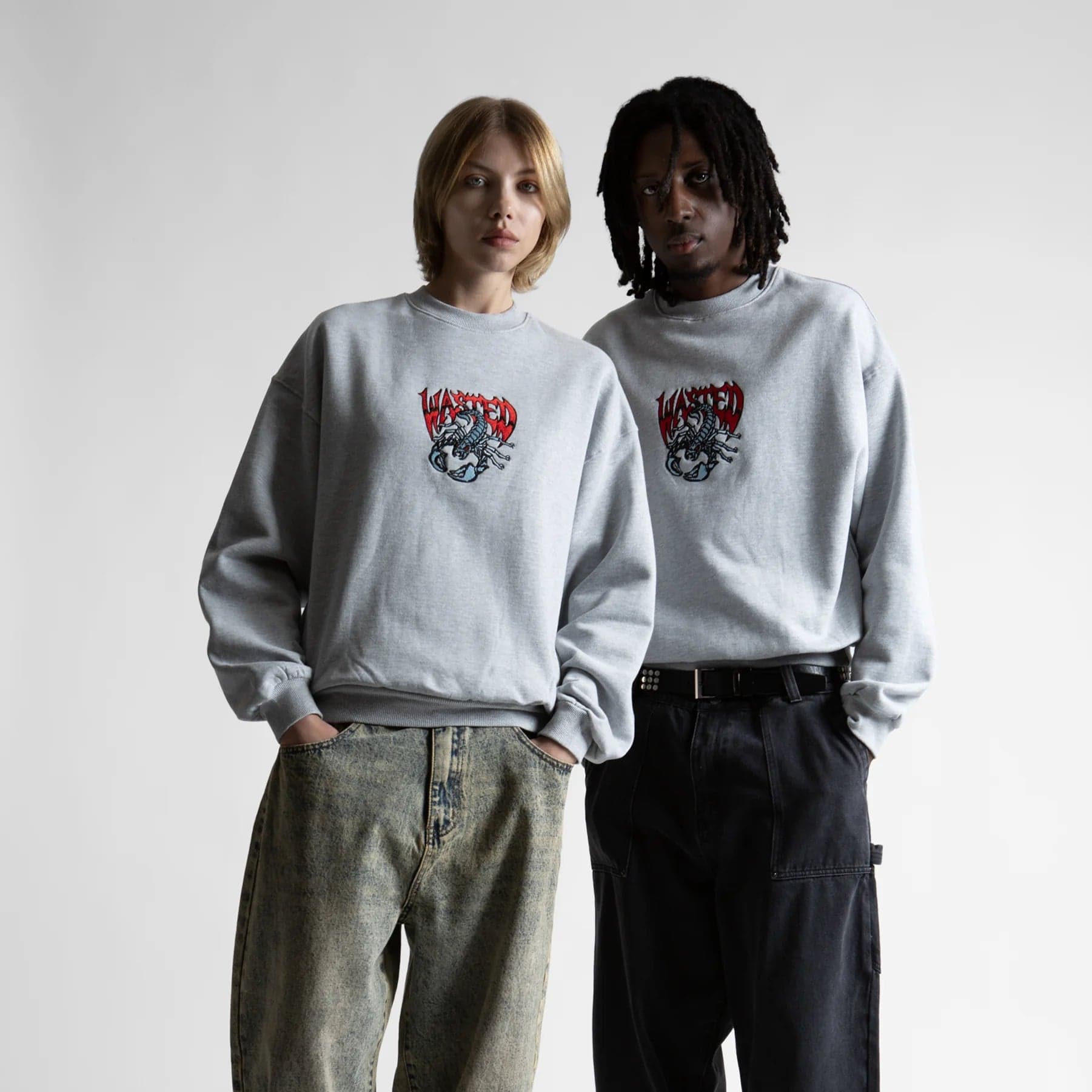 Felpa Wasted Paris Bane crewneck Grey - 4