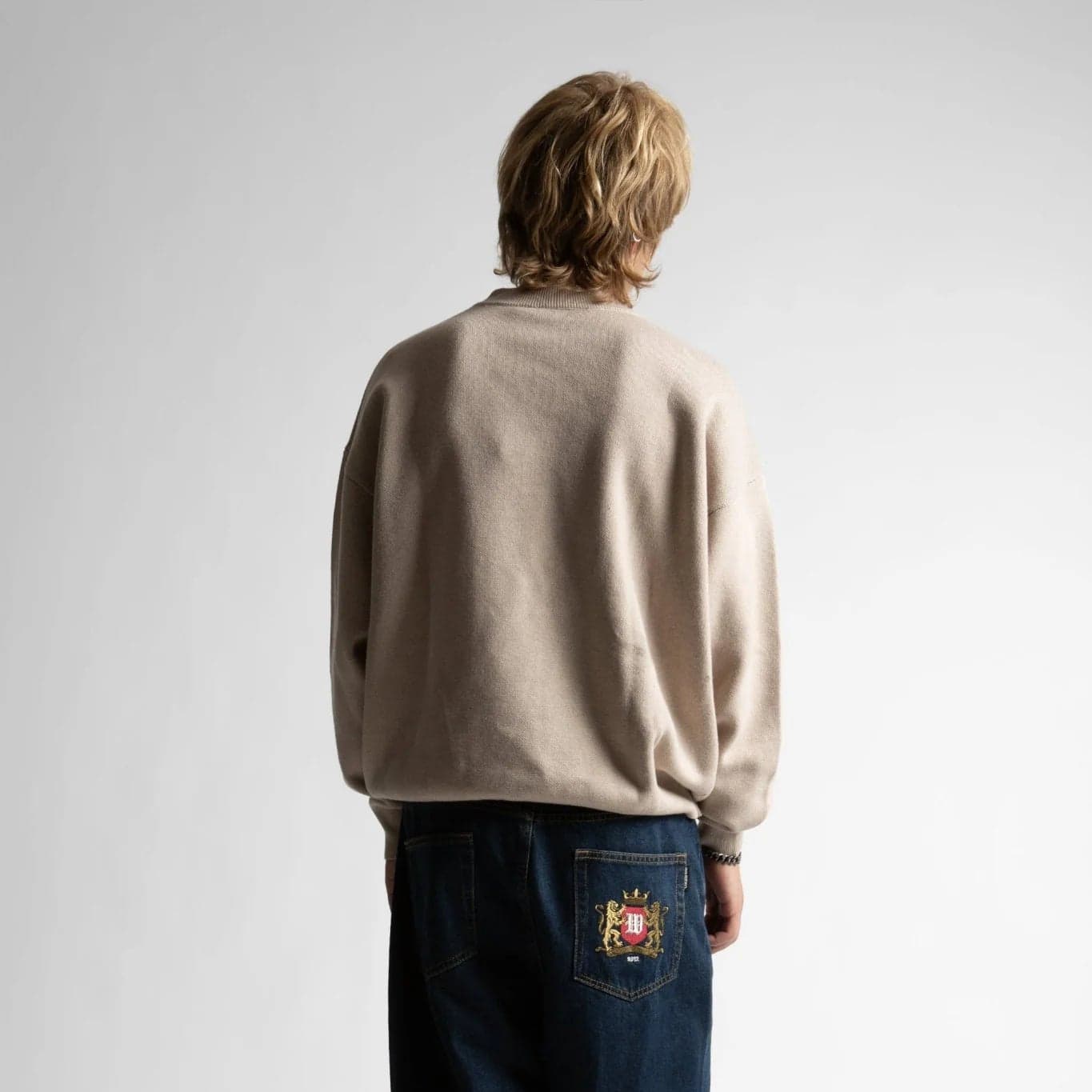 Maglione Wasted Paris Crest crewneck Beige - 4