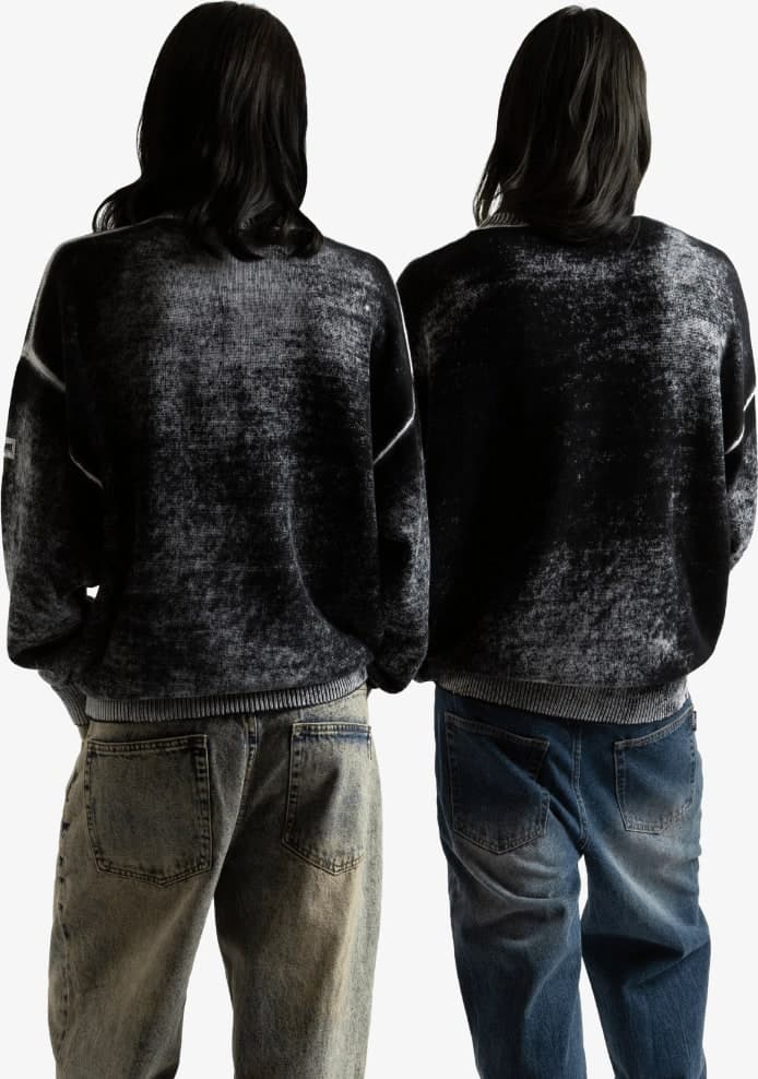 Maglione Wasted Paris Ashes Black