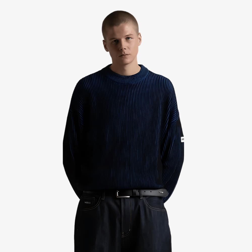 Maglione Wasted Paris Pusher Blue - 4