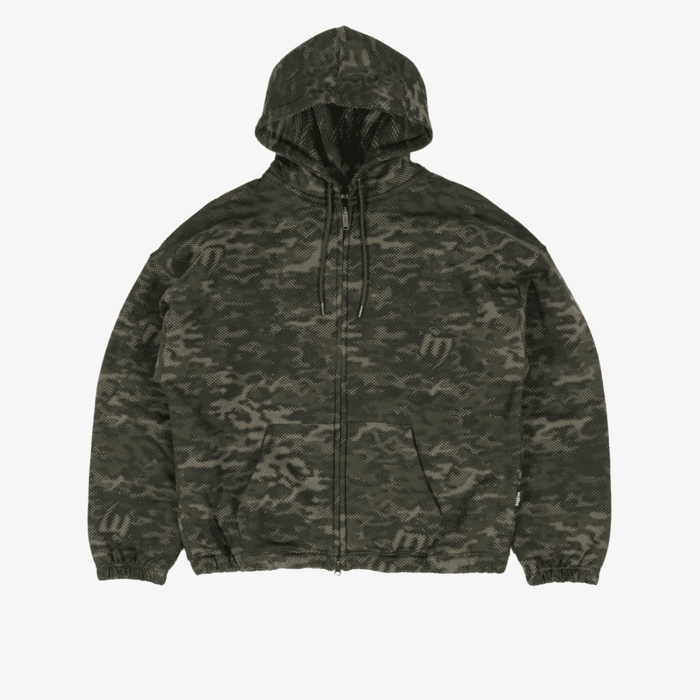 Felpa Wasted Paris Digi camo Zip Green - 4