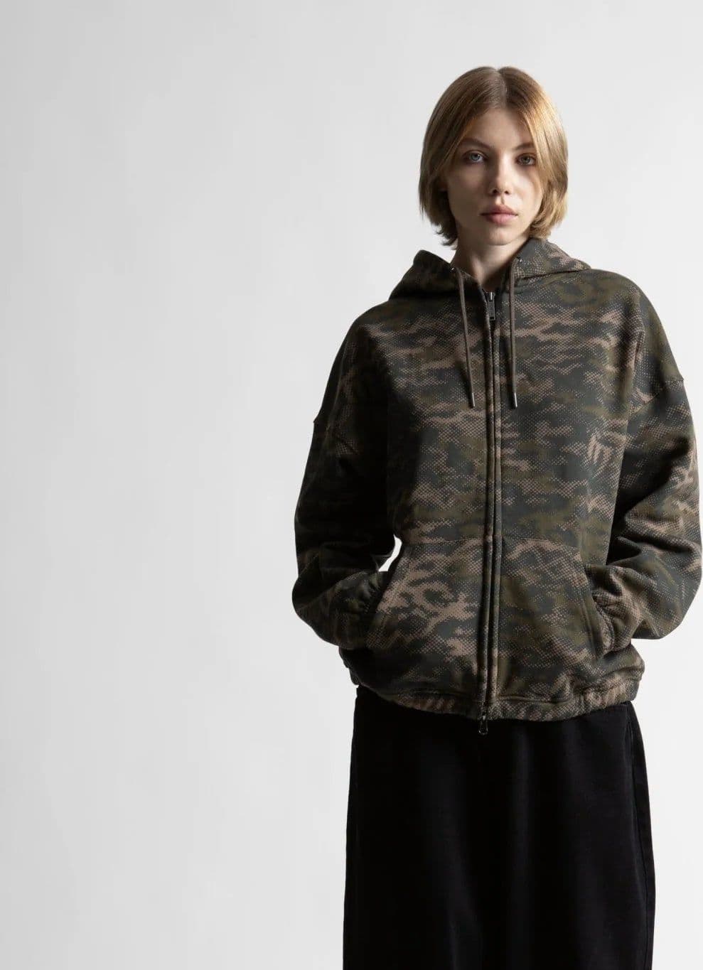 Felpa Wasted Paris Digi camo Zip Green - 2