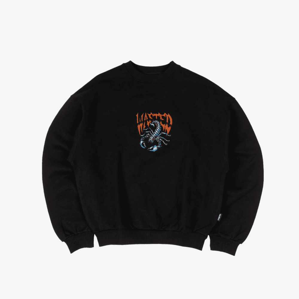 Felpa Wasted Paris Bane crewneck Black - 4