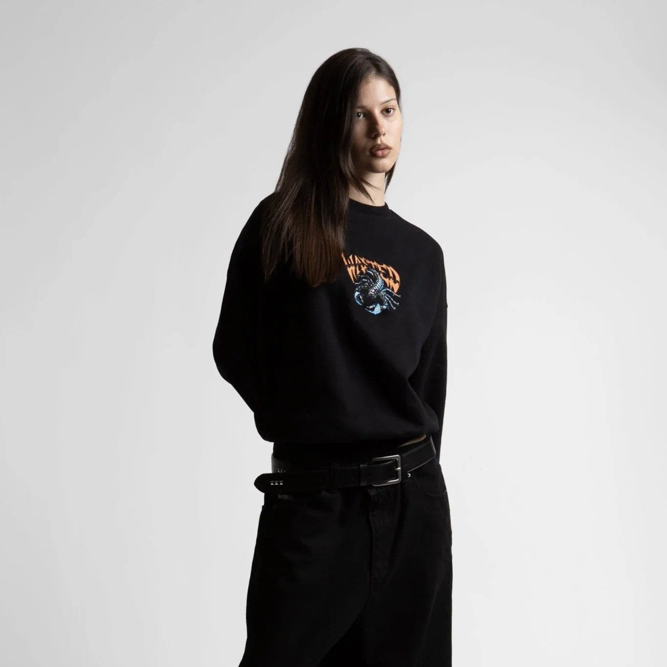 Felpa Wasted Paris Bane crewneck Black - 3