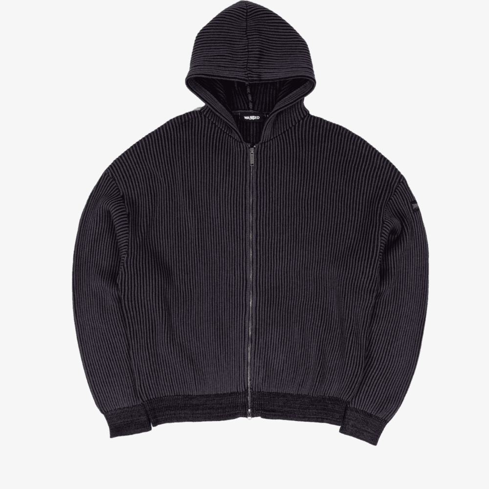 Felpa Wasted Paris Pusher Zip Knit Black - 5