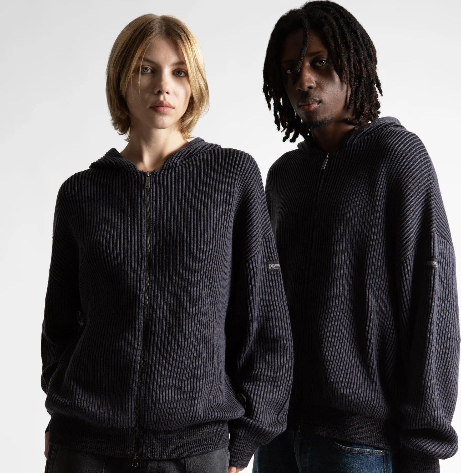 Felpa Wasted Paris Pusher Zip Knit Black - 3