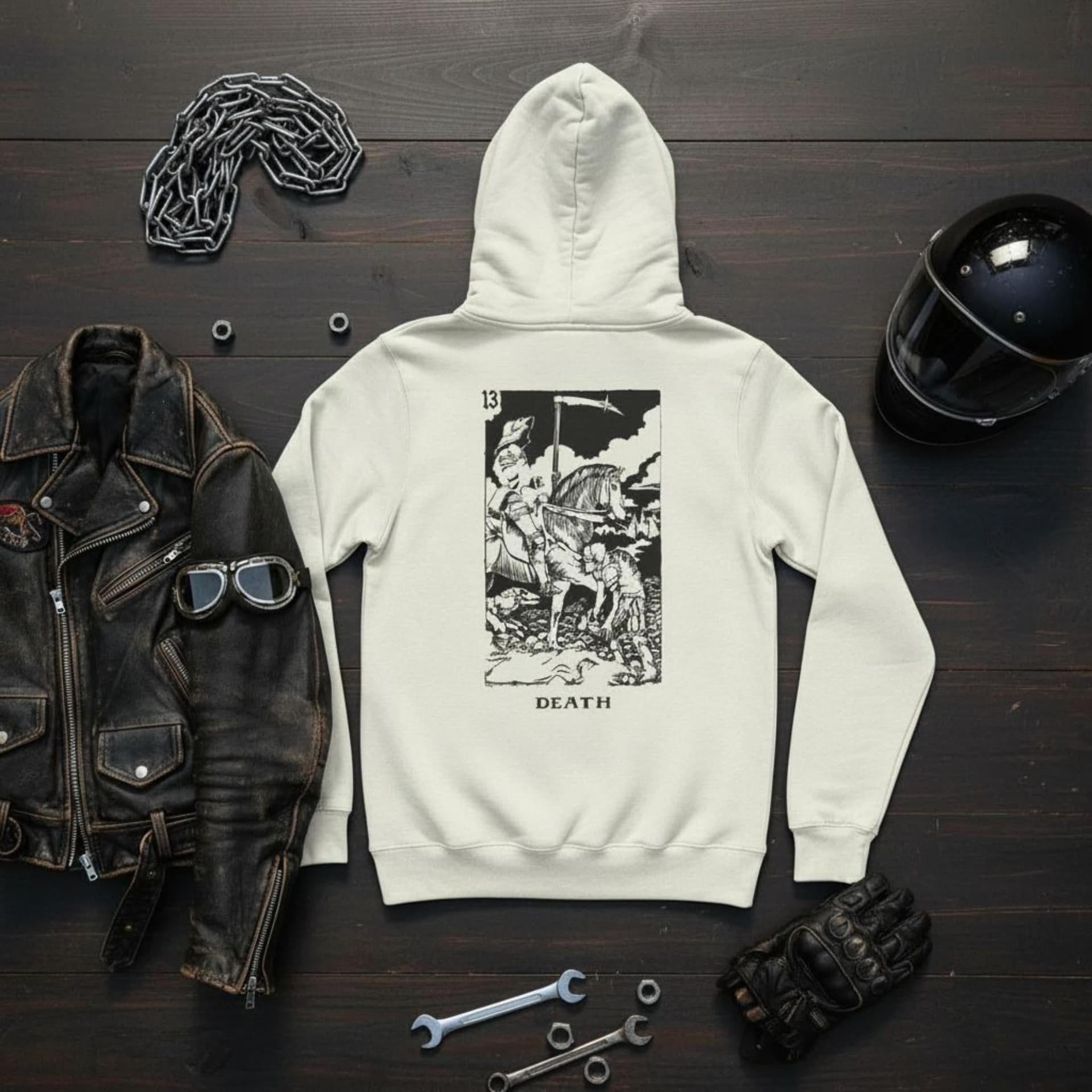 Felpa Ghettoblaster Tarots Death hoodie butter - 7