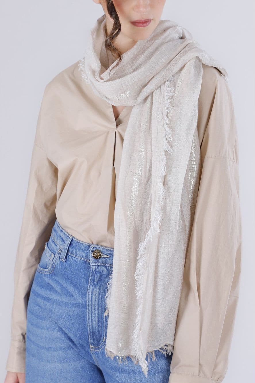 SCIARPA A RIGHE CON DETTAGLI LUREX - 3