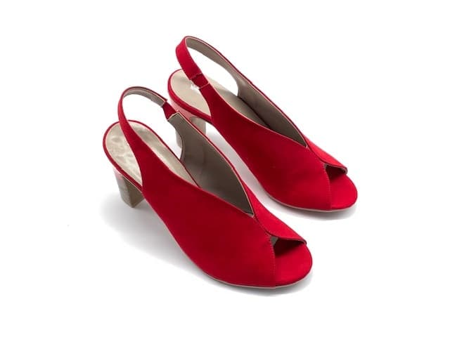 COMART Sandalo donna in camoscio rosso in Sandali moda Calzature Durello - Agna, commercioVirtuoso.it